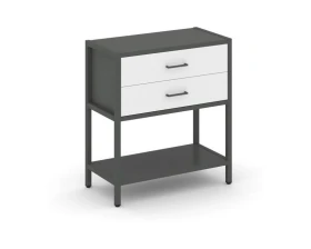 Односекционный стеллаж двухярусный с ящиками 810х400х879 Шелф Систем / Shelf System images