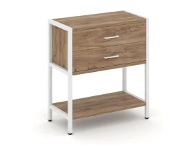 Односекционный стеллаж двухярусный с ящиками 810х400х879 Шелф Систем / Shelf System images