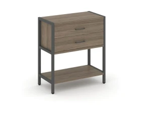 Односекционный стеллаж двухярусный с ящиками 810х400х879 Шелф Систем / Shelf System images