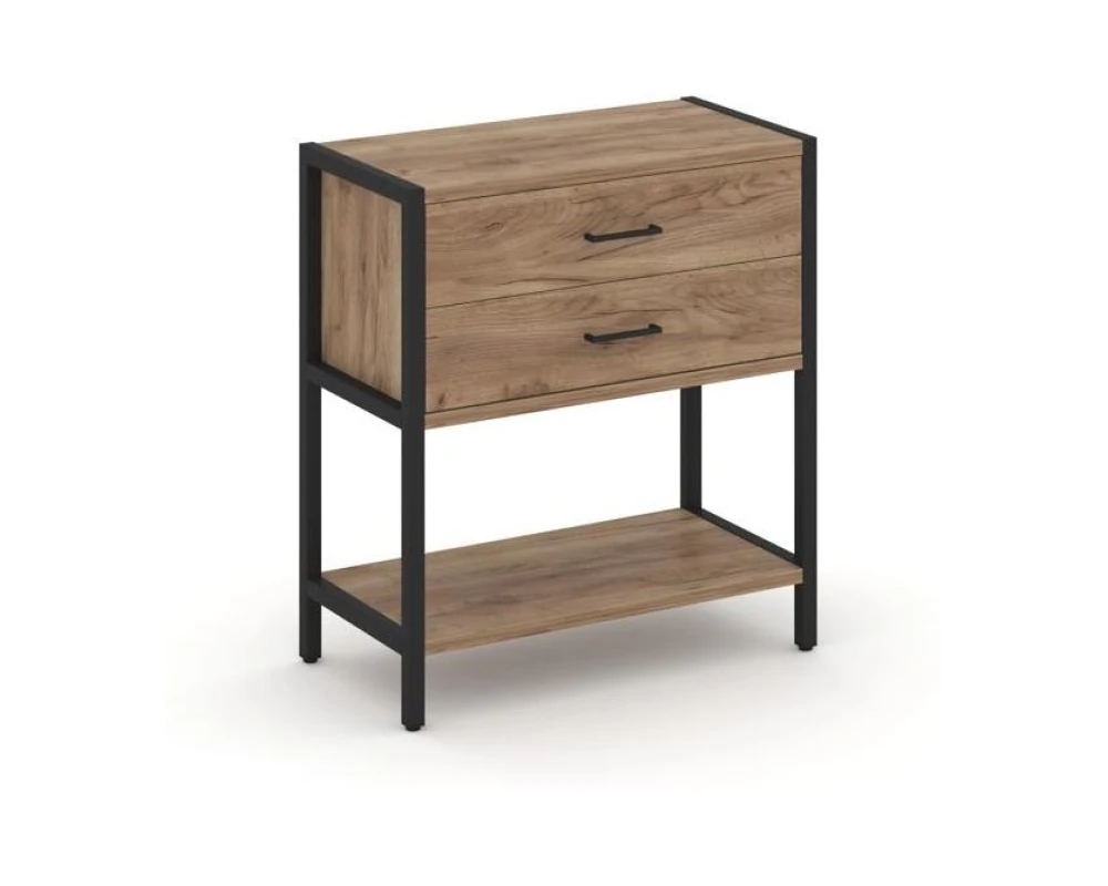 Односекционный стеллаж двухярусный с ящиками 810х400х879 Шелф Систем / Shelf System