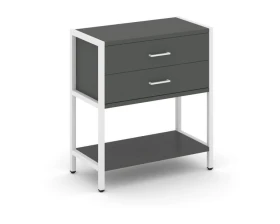 Односекционный стеллаж двухярусный с ящиками 810х400х879 Шелф Систем / Shelf System images