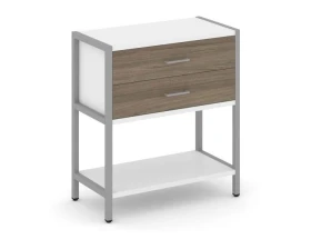 Односекционный стеллаж двухярусный с ящиками 810х400х879 Шелф Систем / Shelf System images