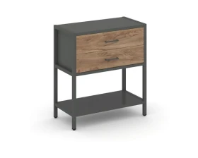 Односекционный стеллаж двухярусный с ящиками 810х400х879 Шелф Систем / Shelf System images