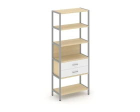 Односекционный стеллаж пятиярусный с ящиками 810х400х1980 Шелф Систем / Shelf System images