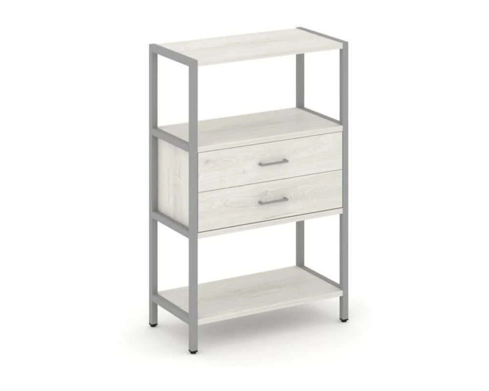 Односекционный стеллаж трехярусный с ящиками 810х400х1246 Шелф Систем / Shelf System