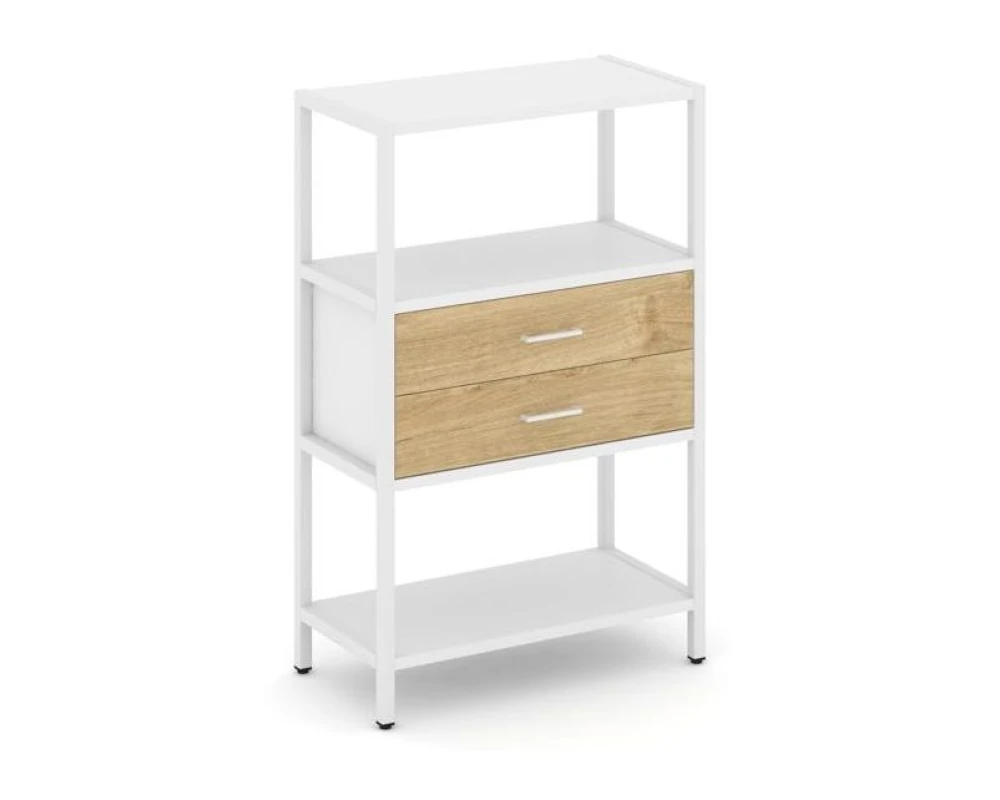 Односекционный стеллаж трехярусный с ящиками 810х400х1246 Шелф Систем / Shelf System