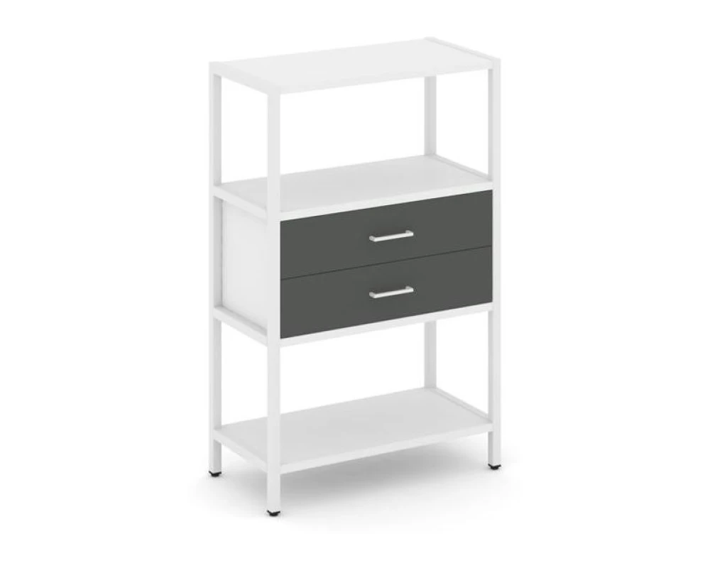 Односекционный стеллаж трехярусный с ящиками 810х400х1246 Шелф Систем / Shelf System