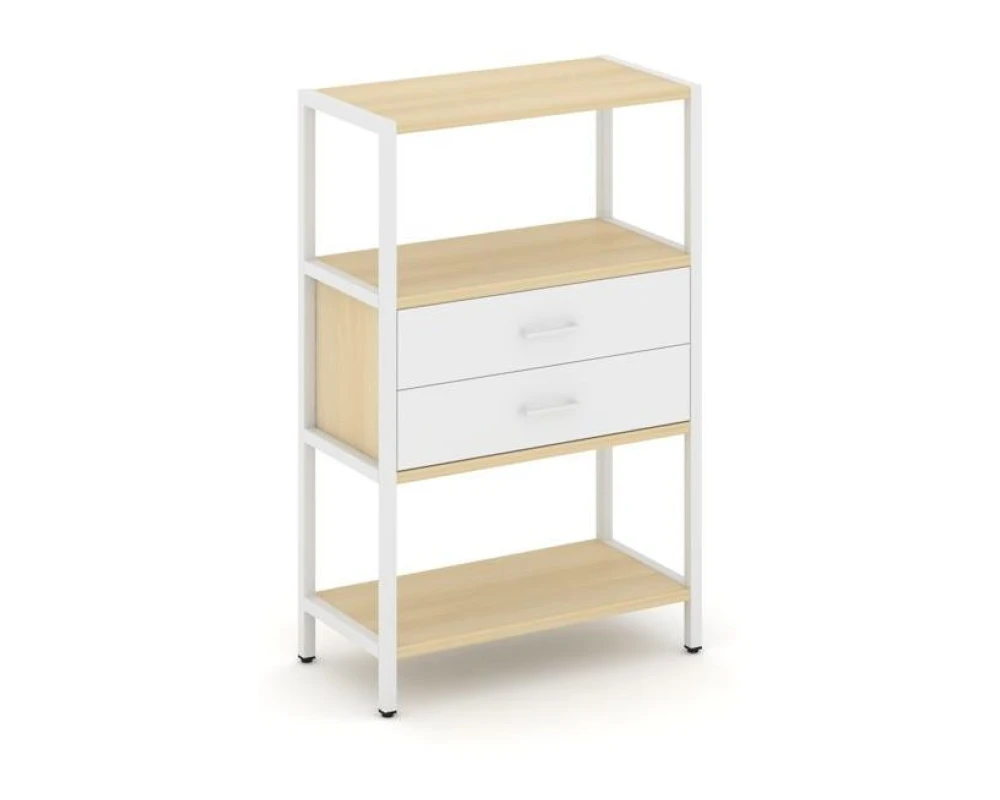 Односекционный стеллаж трехярусный с ящиками 810х400х1246 Шелф Систем / Shelf System