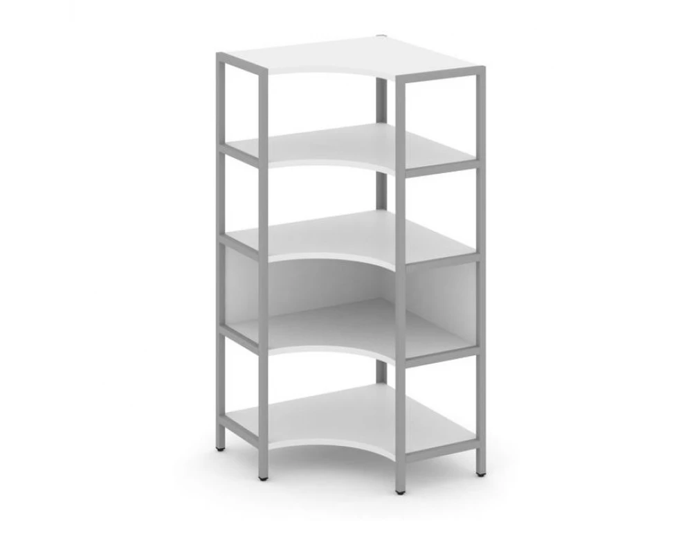 Односекционный угловой стеллаж четырехярусный 810х810х1613 Shelf System