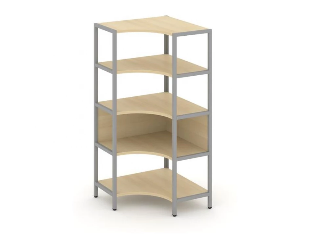 Односекционный угловой стеллаж четырехярусный 810х810х1613 Shelf System