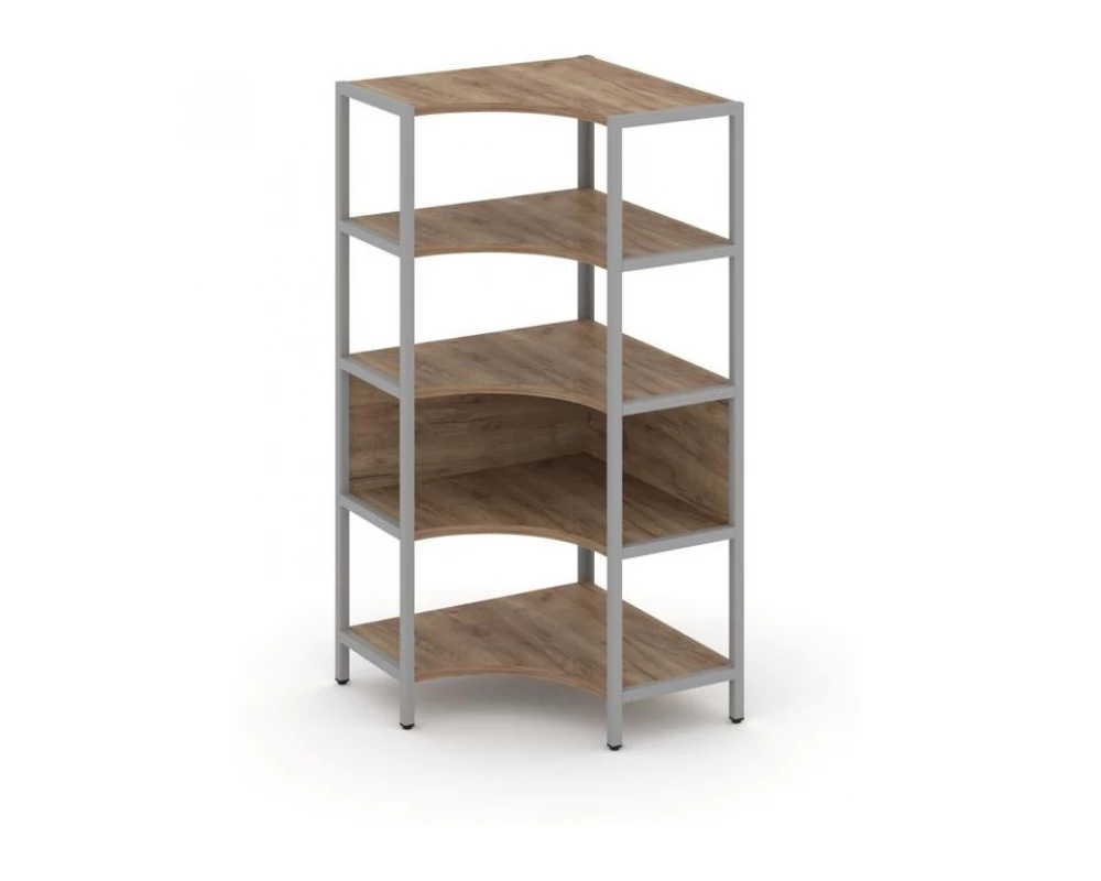 Односекционный угловой стеллаж четырехярусный 810х810х1613 Shelf System