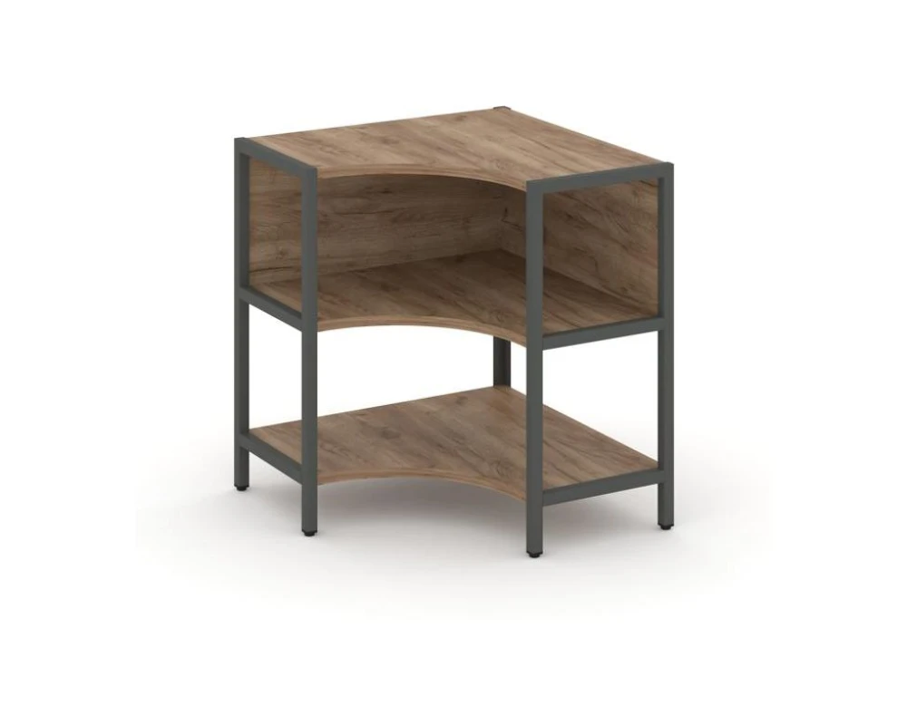 Односекционный угловой стеллаж двухярусный 810х810х879 Шелф Систем / Shelf System