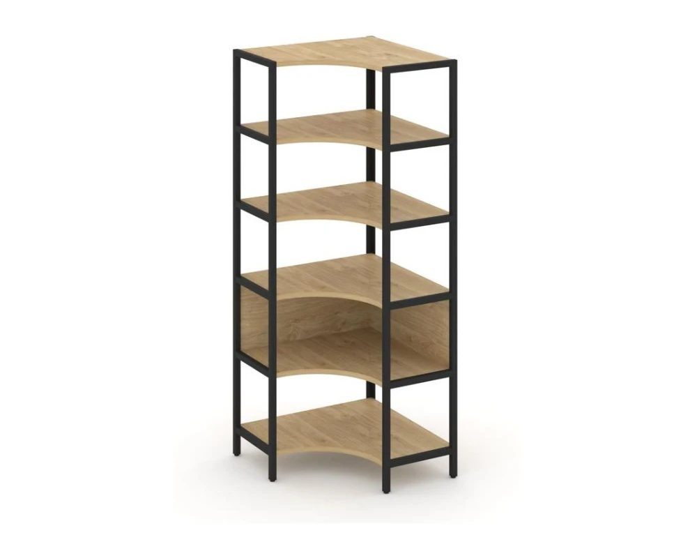 Односекционный угловой стеллаж пятиярусный 810х810х1980 Шелф Систем / Shelf System