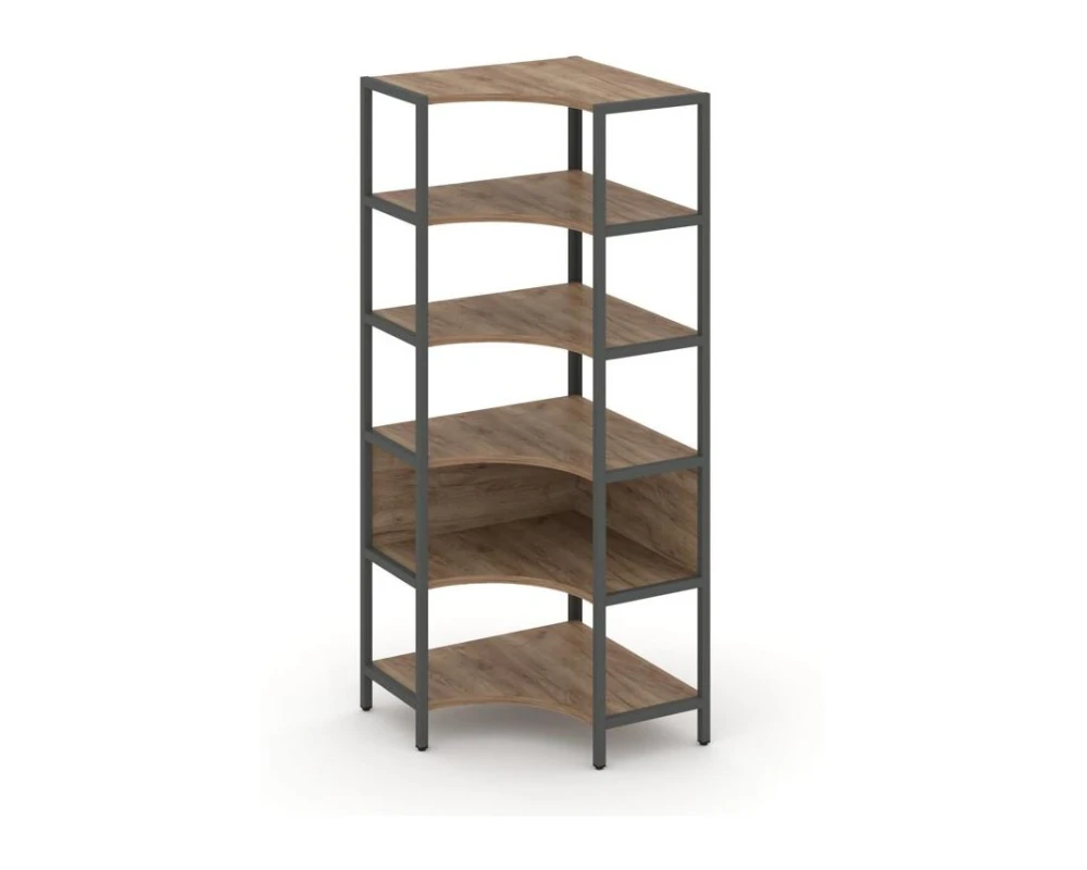 Односекционный угловой стеллаж пятиярусный 810х810х1980 Шелф Систем / Shelf System