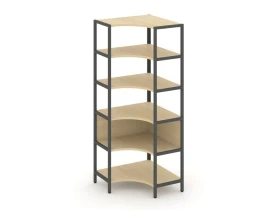 Односекционный угловой стеллаж пятиярусный 810х810х1980 Шелф Систем / Shelf System images