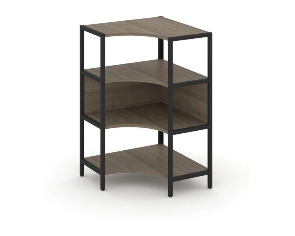 Односекционный угловой стеллаж трехярусный 810х810х1246 Шелф Систем / Shelf System