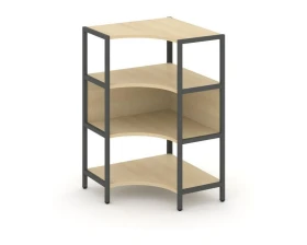 Односекционный угловой стеллаж трехярусный 810х810х1246 Шелф Систем / Shelf System images