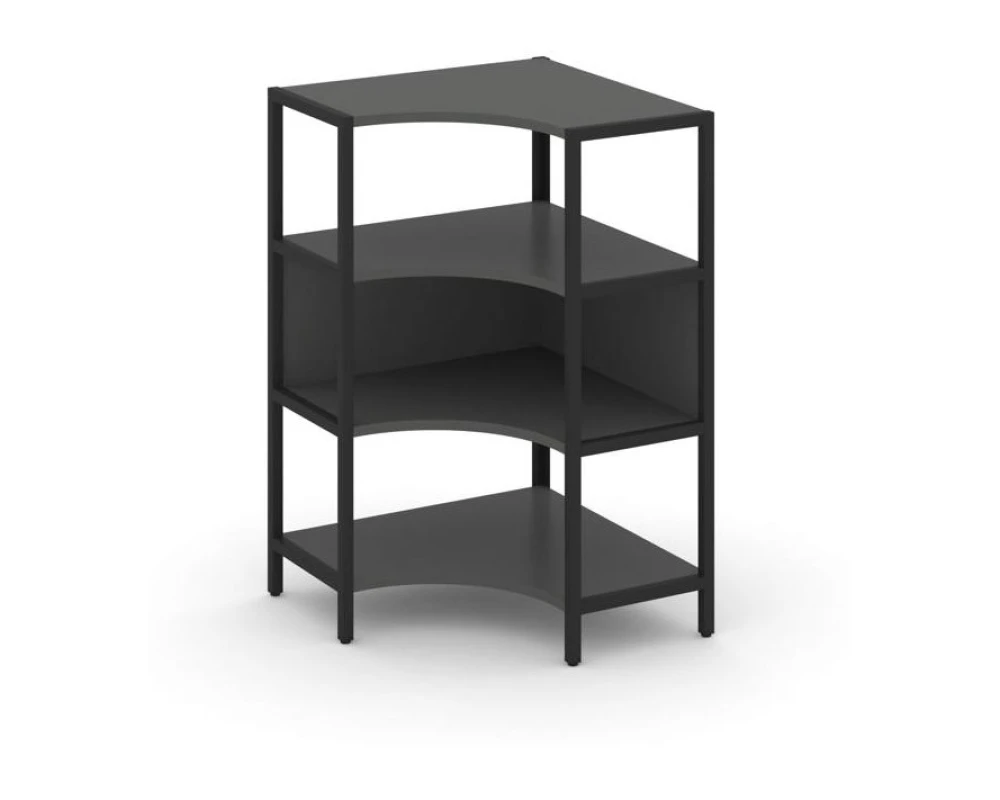 Односекционный угловой стеллаж трехярусный 810х810х1246 Шелф Систем / Shelf System