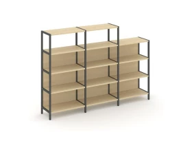 Трехсекционный стеллаж четырех/трехярусный 2370х400х879 Shelf System images