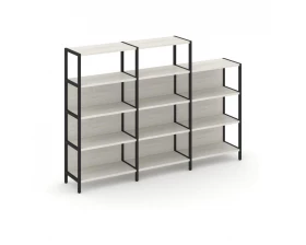 Трехсекционный стеллаж четырех/трехярусный 2370х400х879 Shelf System images