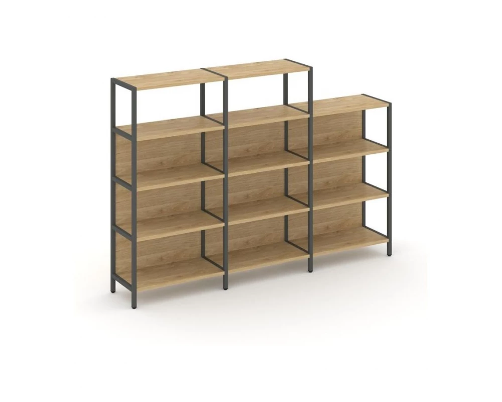 Трехсекционный стеллаж четырех/трехярусный 2370х400х879 Shelf System