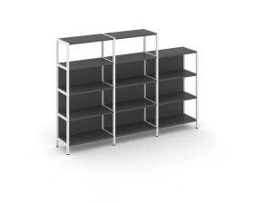 Трехсекционный стеллаж четырех/трехярусный 2370х400х879 Shelf System images