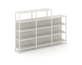 Трехсекционный стеллаж четырех/трехярусный 2370х400х879 Shelf System images
