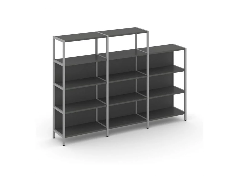 Трехсекционный стеллаж четырех/трехярусный 2370х400х879 Shelf System