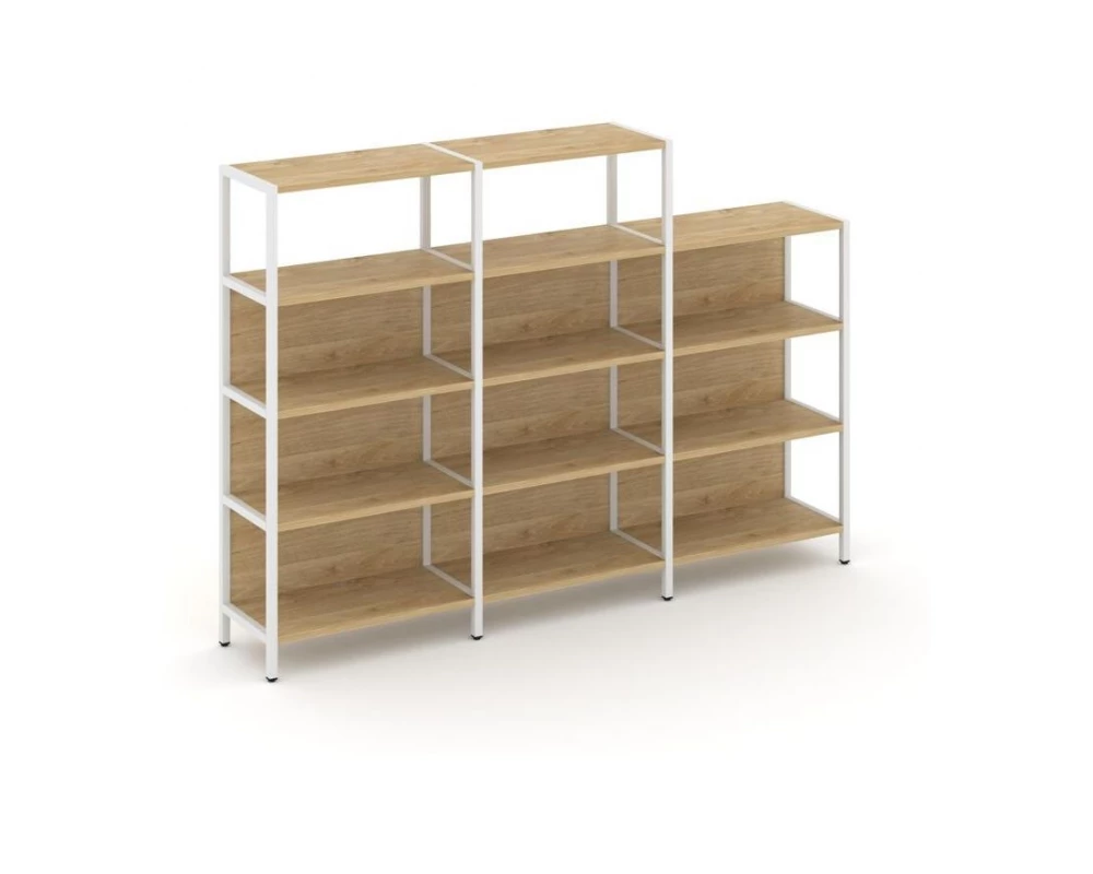 Трехсекционный стеллаж четырех/трехярусный 2370х400х879 Shelf System