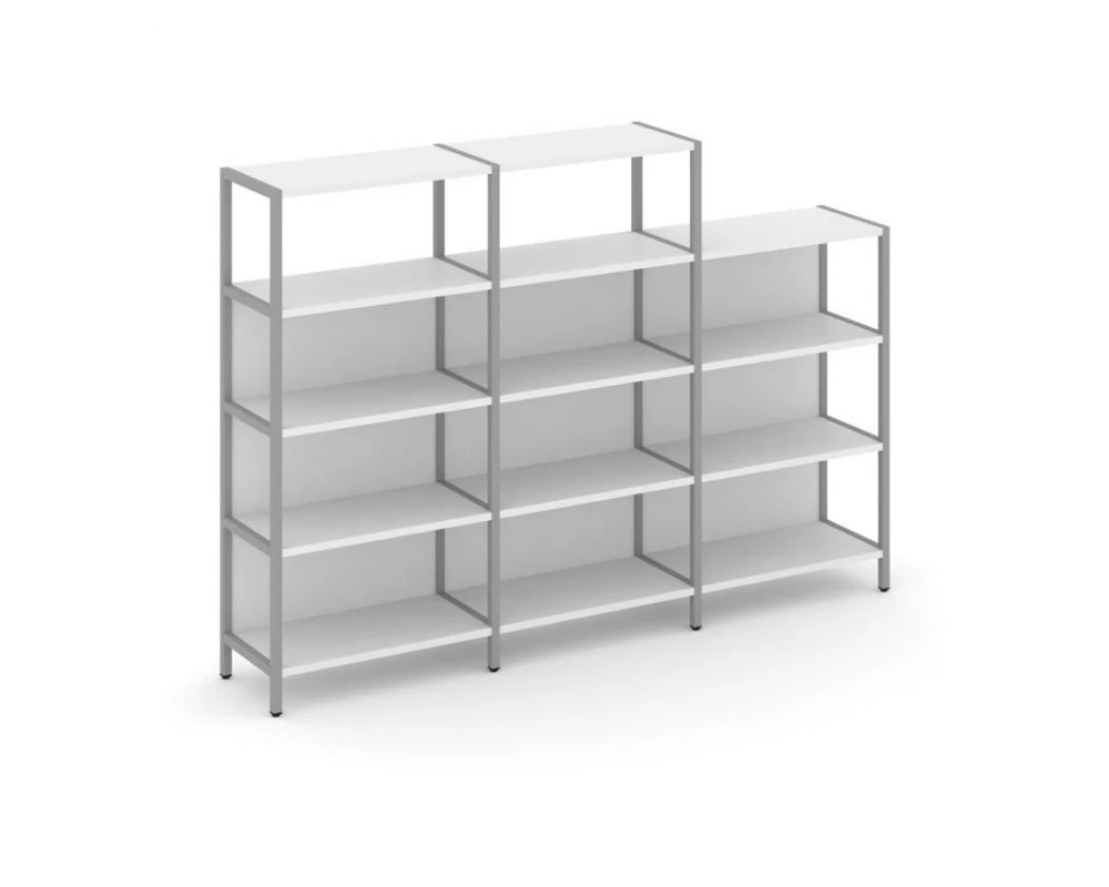 Трехсекционный стеллаж четырех/трехярусный 2370х400х879 Shelf System