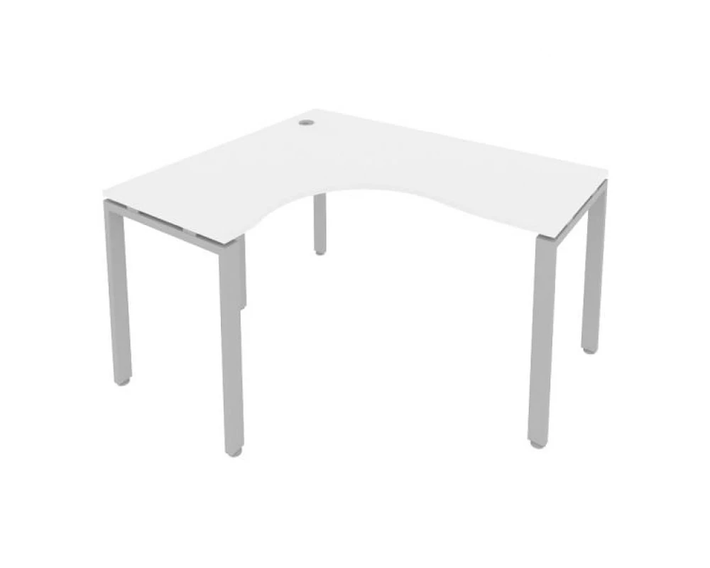 Стол криволинейный левый на П-образном м/к 140x120x75 Metal System
