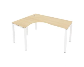 Стол криволинейный левый на П-образном м/к 160x120x75 Metal System images