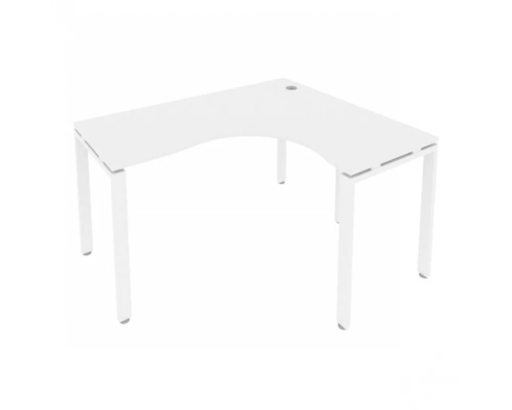 Стол офисный угловой правый на П-образном м/к 140x120x75 Metal System