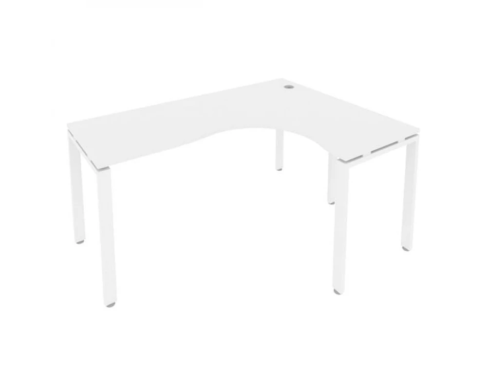 Стол криволинейный правый на П-образном м/к 160x120x75 Metal System