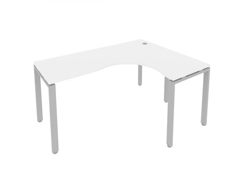 Стол криволинейный правый на П-образном м/к 160x120x75 Metal System