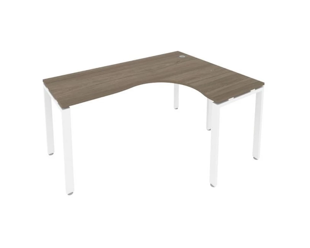 Стол криволинейный правый на П-образном м/к 160x120x75 Metal System