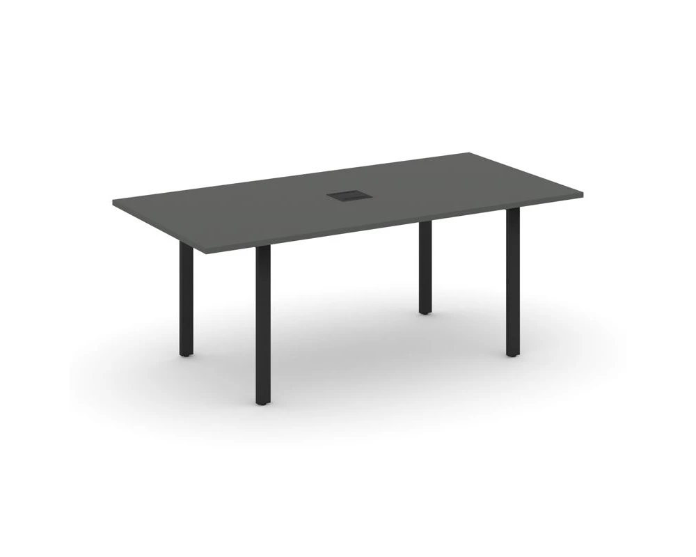 Стол переговорный на П-образном каркасе с лючком 1980x980x750 Style Project Direct