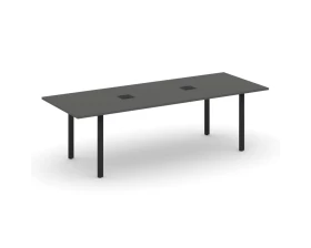 Стол переговорный на П-образном каркасе с лючком 2580x980x750 Style Project Direct images