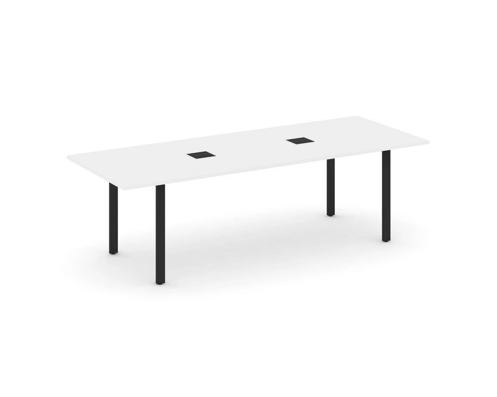 Стол переговорный на П-образном каркасе с лючком 2580x980x750 Style Project Direct