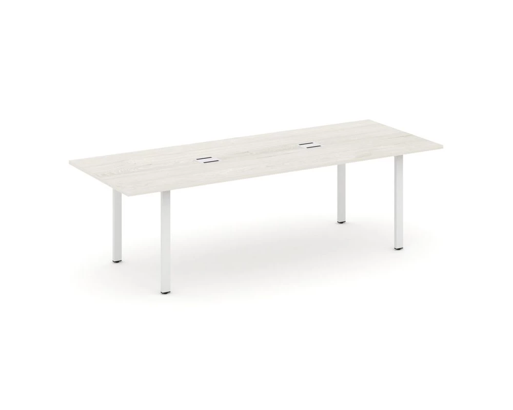 Стол переговорный на П-образном каркасе с лючком 2580x980x750 Style Project Direct