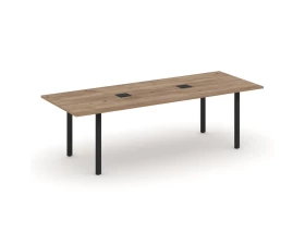 Стол переговорный на П-образном каркасе с лючком 2580x980x750 Style Project Direct images