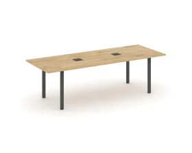Стол переговорный на П-образном каркасе с лючком 2580x980x750 Style Project Direct images
