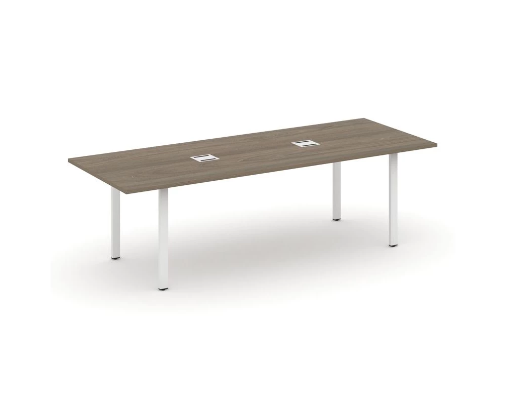 Стол переговорный на П-образном каркасе с лючком 2580x980x750 Style Project Direct