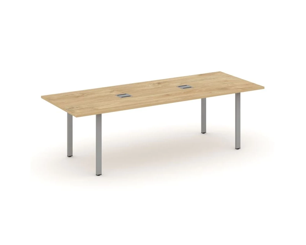 Стол переговорный на П-образном каркасе с лючком 2580x980x750 Style Project Direct