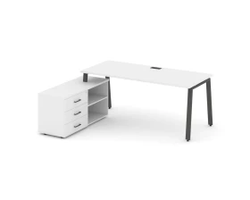 Стол письменный с греденцией левой на А-образном каркасе 1780x1480x750 Style Project Direct images