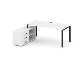 Стол письменный с греденцией левой на П-образном каркасе 1580x1580x750 Style Project Direct images