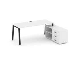 Стол письменный с греденцией правой на А-образном каркасе 1780x1580x750 Style Project Direct images