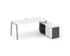 Стол письменный с греденцией правой на А-образном каркасе 1780x1580x750 Style Project Direct images