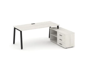 Стол письменный с греденцией правой на А-образном каркасе 1780x1580x750 Style Project Direct images