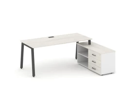 Стол письменный с греденцией правой на А-образном каркасе 1780x1580x750 Style Project Direct images